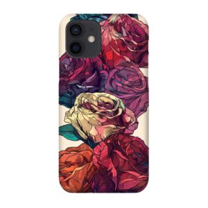 Rose Design Phone Case: Modern Japanese Ink Art