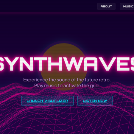 Synthwave One-Page landing template
